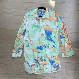 Maaji Green and Orange Abstract Men's Shirt